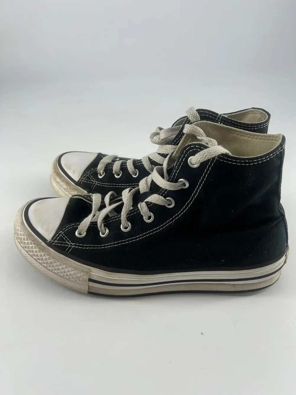 Converse All Star Chucks Kids Youth 5.6 Black White Skater Punk School Sneaker